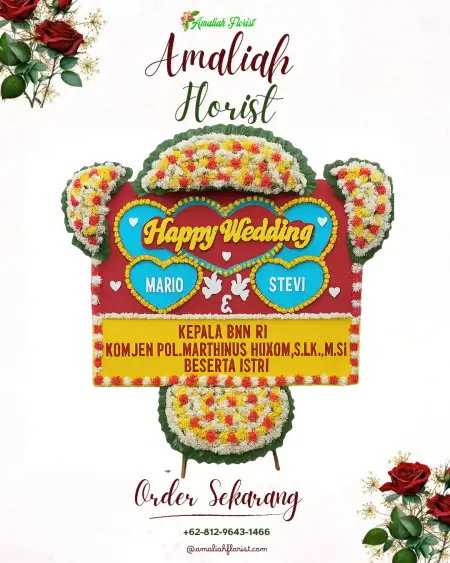 Papan Bunga Pernikahan Srihardono